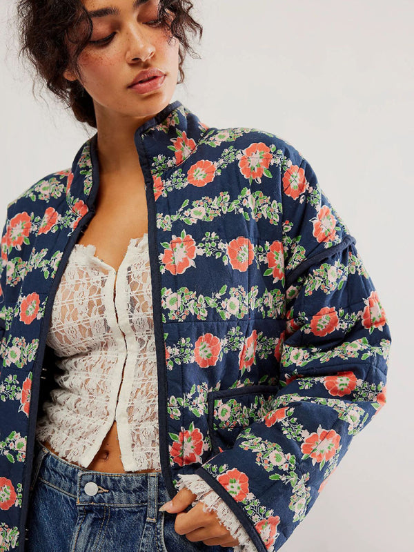 Floral Harmony Quilted Jacket
