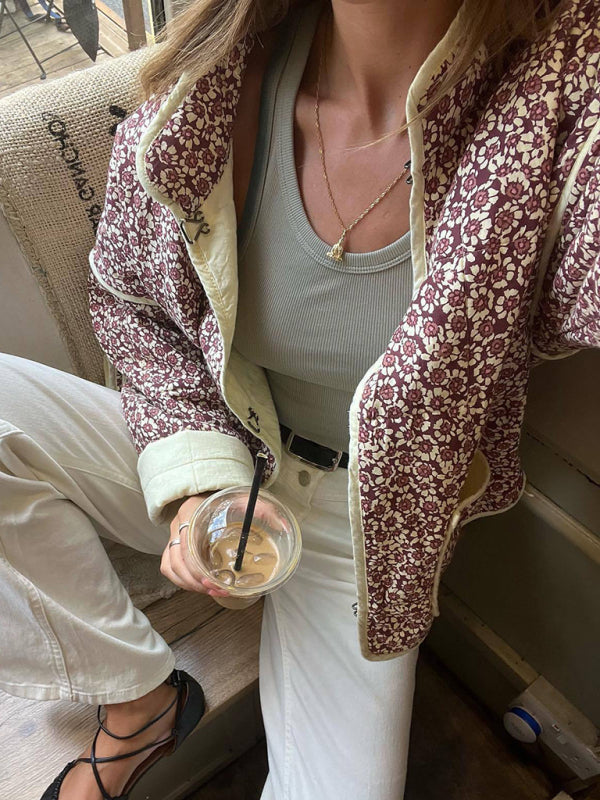 Floral Harmony Quilted Jacket