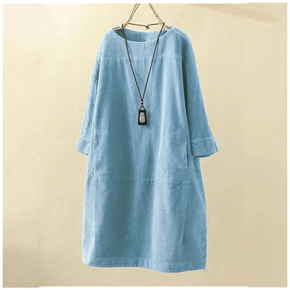 Mom's Corduroy Retro Dress