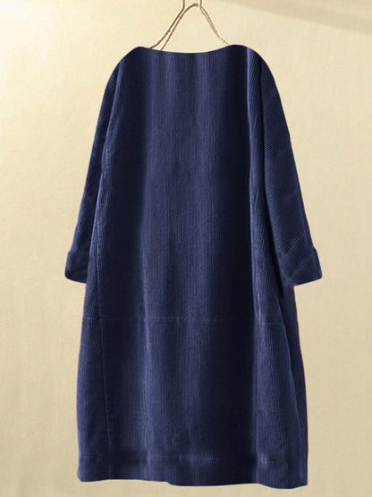 Mom's Corduroy Retro Dress
