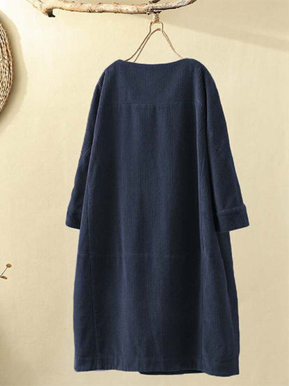 Mom's Corduroy Retro Dress
