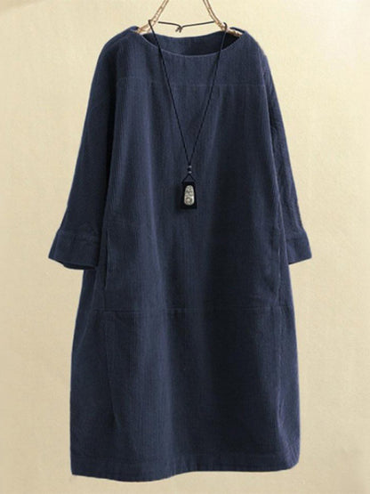 Mom's Corduroy Retro Dress