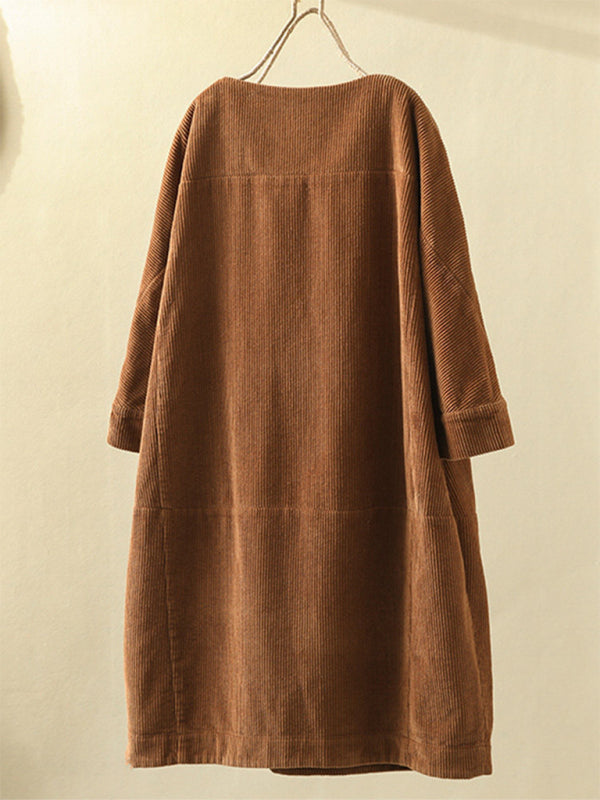 Mom's Corduroy Retro Dress