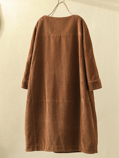 Mom's Corduroy Retro Dress