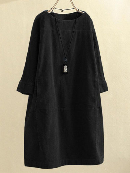 Mom's Corduroy Retro Dress