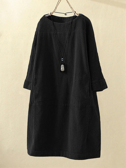 Mom's Corduroy Retro Dress