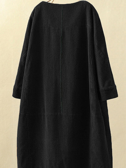 Mom's Corduroy Retro Dress