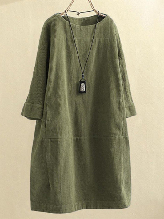 Mom's Corduroy Retro Dress