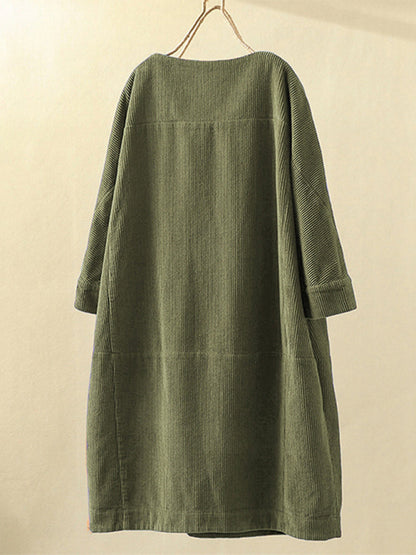 Mom's Corduroy Retro Dress