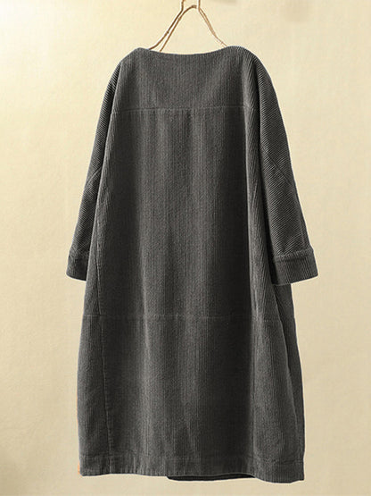 Mom's Corduroy Retro Dress