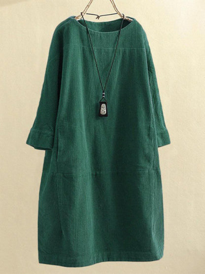 Mom's Corduroy Retro Dress