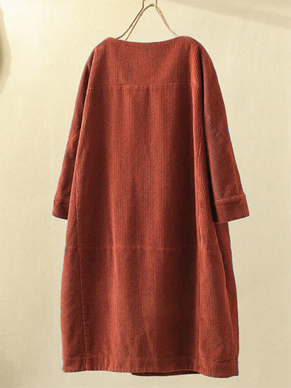 Mom's Corduroy Retro Dress