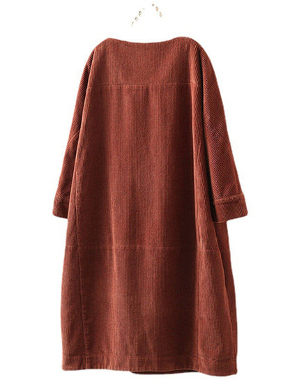 Mom's Corduroy Retro Dress