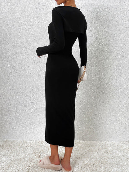 Midnight Sophisticate Midi Dress