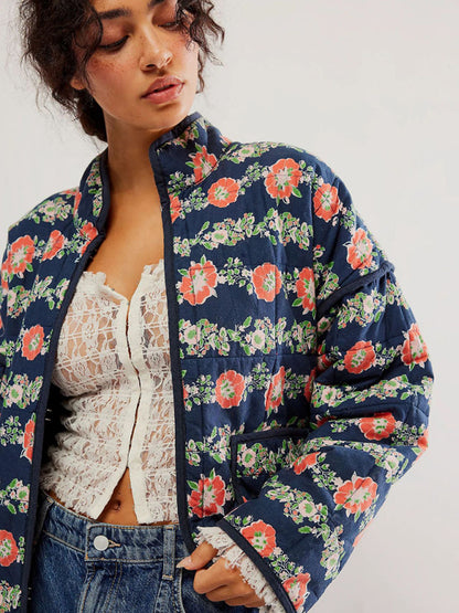 Floral Harmony Quilted Jacket