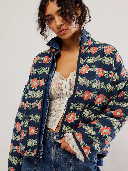 Floral Harmony Quilted Jacket