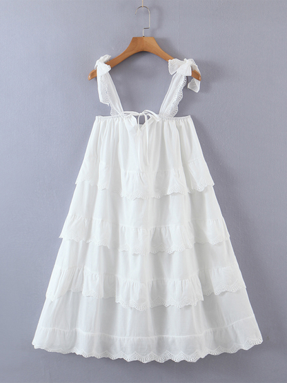 White Poppy Dress