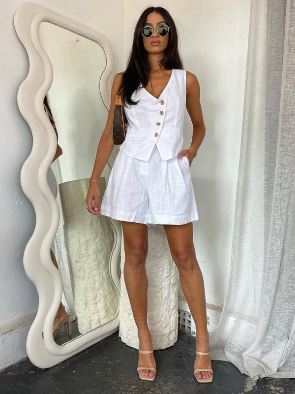 Vest Shorts Suit Set