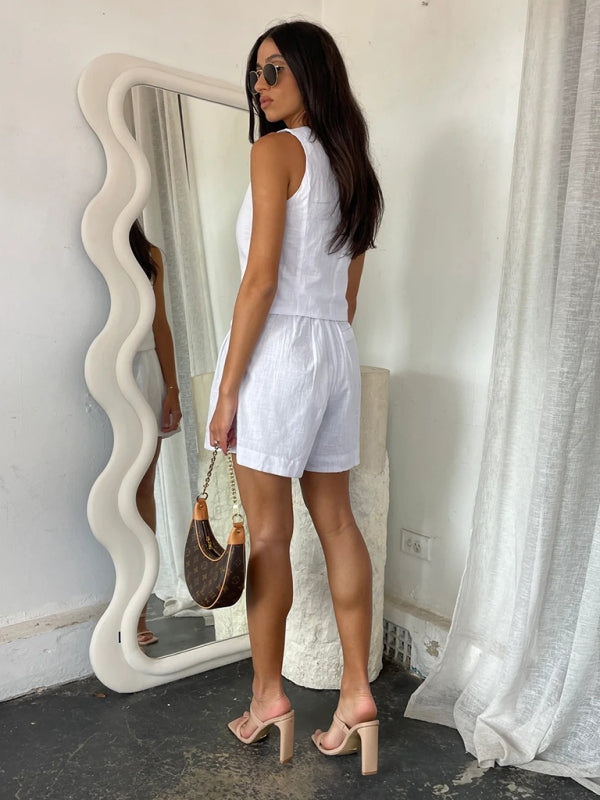 Vest Shorts Suit Set