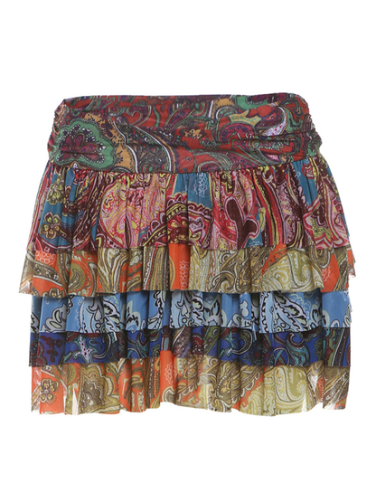 Paisley Prints Short Skirt