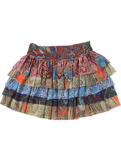 Paisley Prints Short Skirt