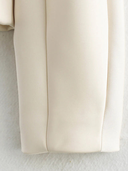 New fashion temperament elegant waist satin suit