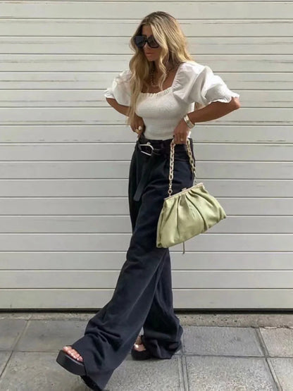 Kpop Wide-Leg Jeans