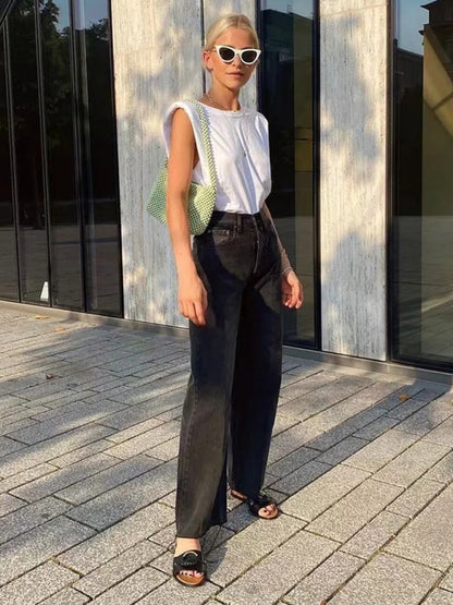 Kpop Wide-Leg Jeans